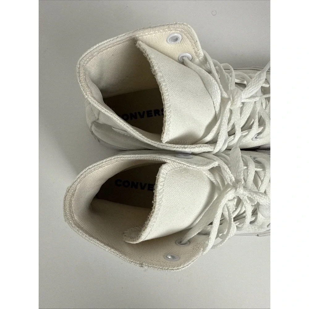 CONVERSE Chuck Taylor ALL STAR HIGH TOP MONOCHROME WHITE UNISEX (1U646F) M6/W8 - Picture 8 of 15